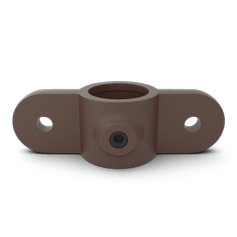 Buiskoppeling Dubbel oogdeel in 1 lijn - vintage bruin-B / 26,9 mm